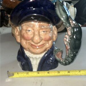 Vintage Royal Doulton Toby Mug - 1967 Lobster Man Sailor Blue Lobster D6617